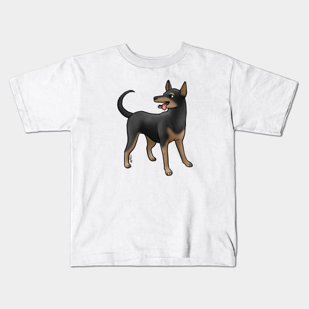 Dog - Xoloitzcuintli - Coated Brown and Black Kids T-Shirt by Jen's Dogs Custom Gifts and Designs